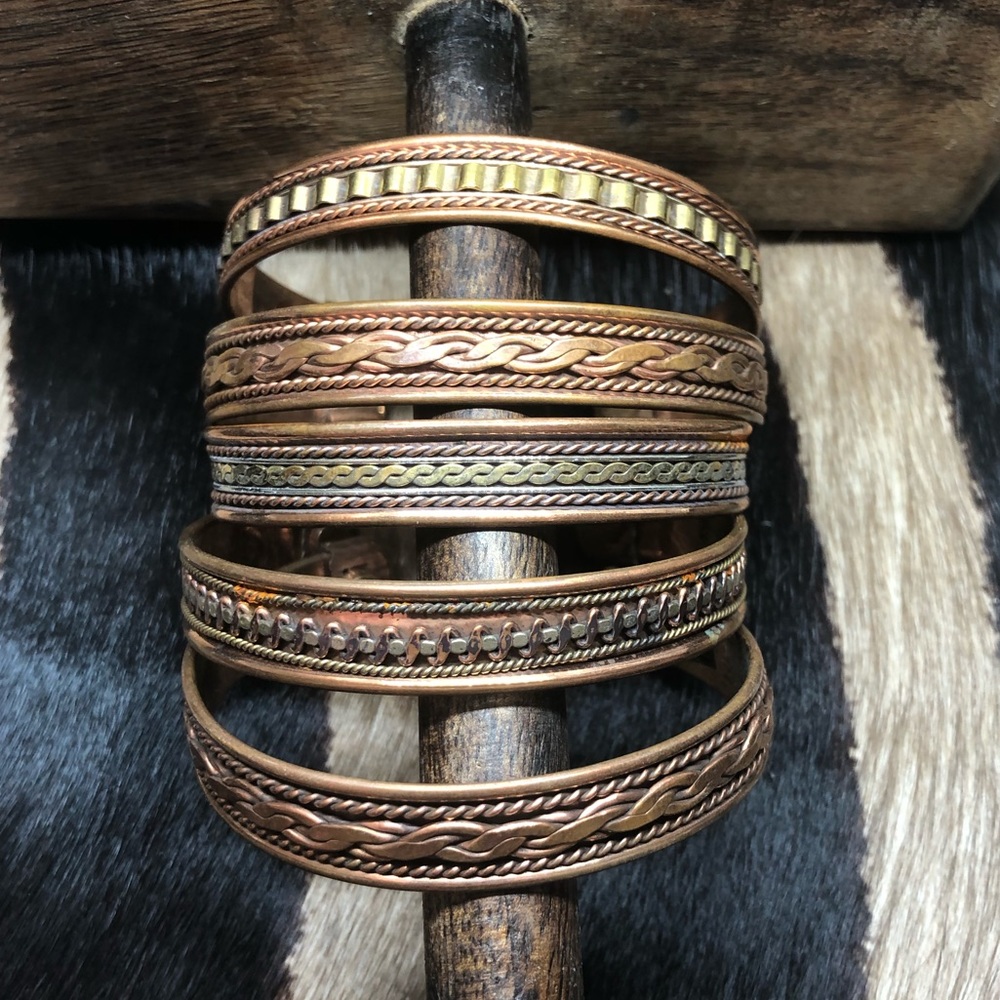 🧲 Magnetic & Copper Western Cuff Bracelet Unisex